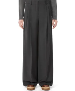 Adelfi Tela Pura Lana Natural dames pantalon grijs