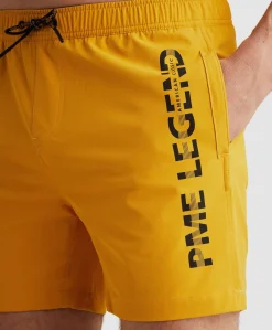 AIRFRAME SWIMSHORTS BIG LOGO PRINT heren zwembroek geel
