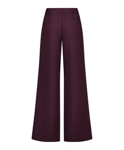 Alexie waffle dames broek bordeaux