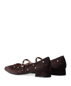 Annette dames ballerina's bruin