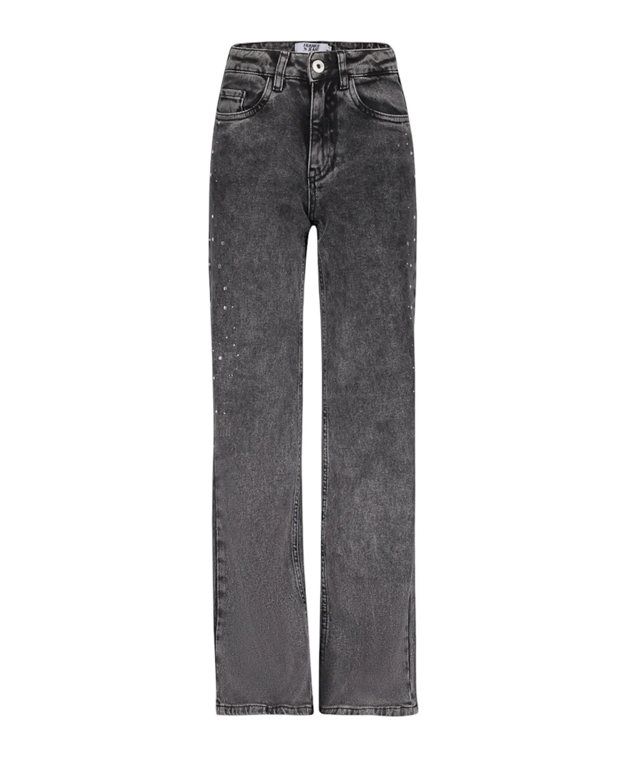 Attitude Wide Leg Glitter meisjes jeans grijs