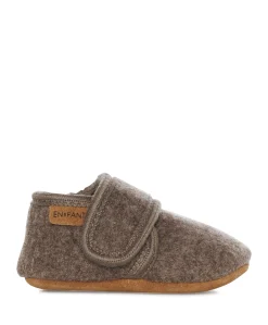 Baby wool pantoffels bruin