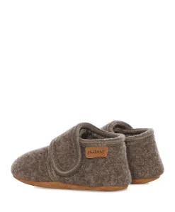 Baby wool pantoffels bruin
