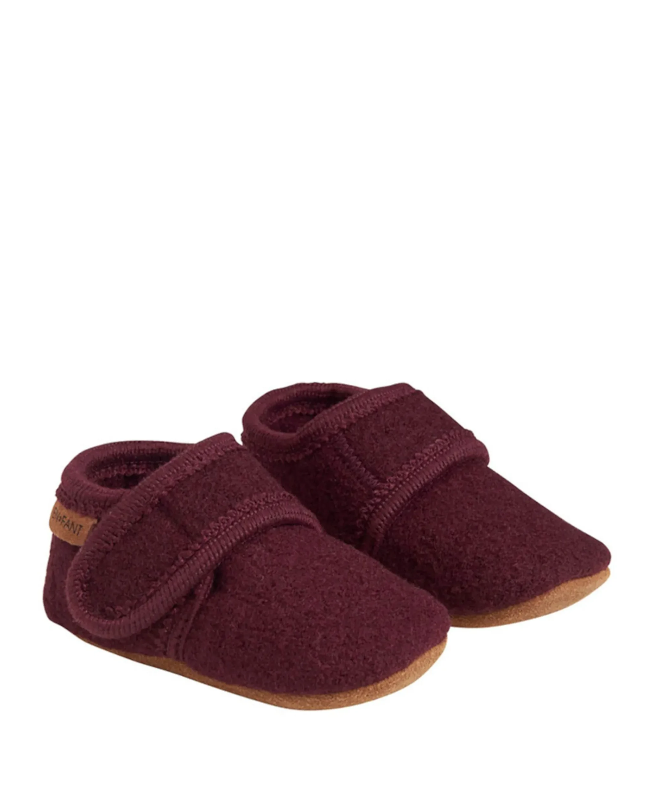 Baby wool slippers uniseks pantoffels bordeaux
