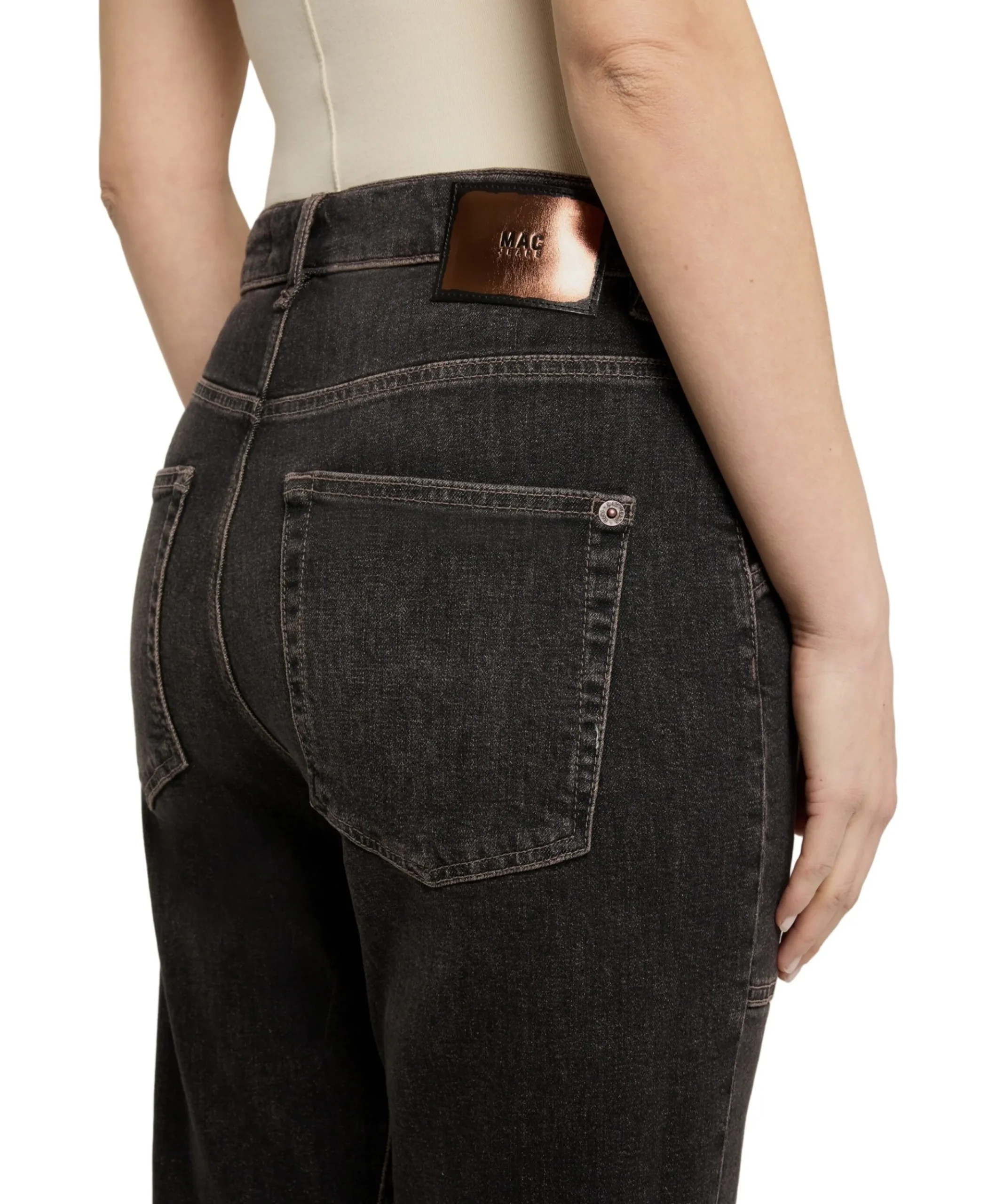 BAGGY dames jeans bruin