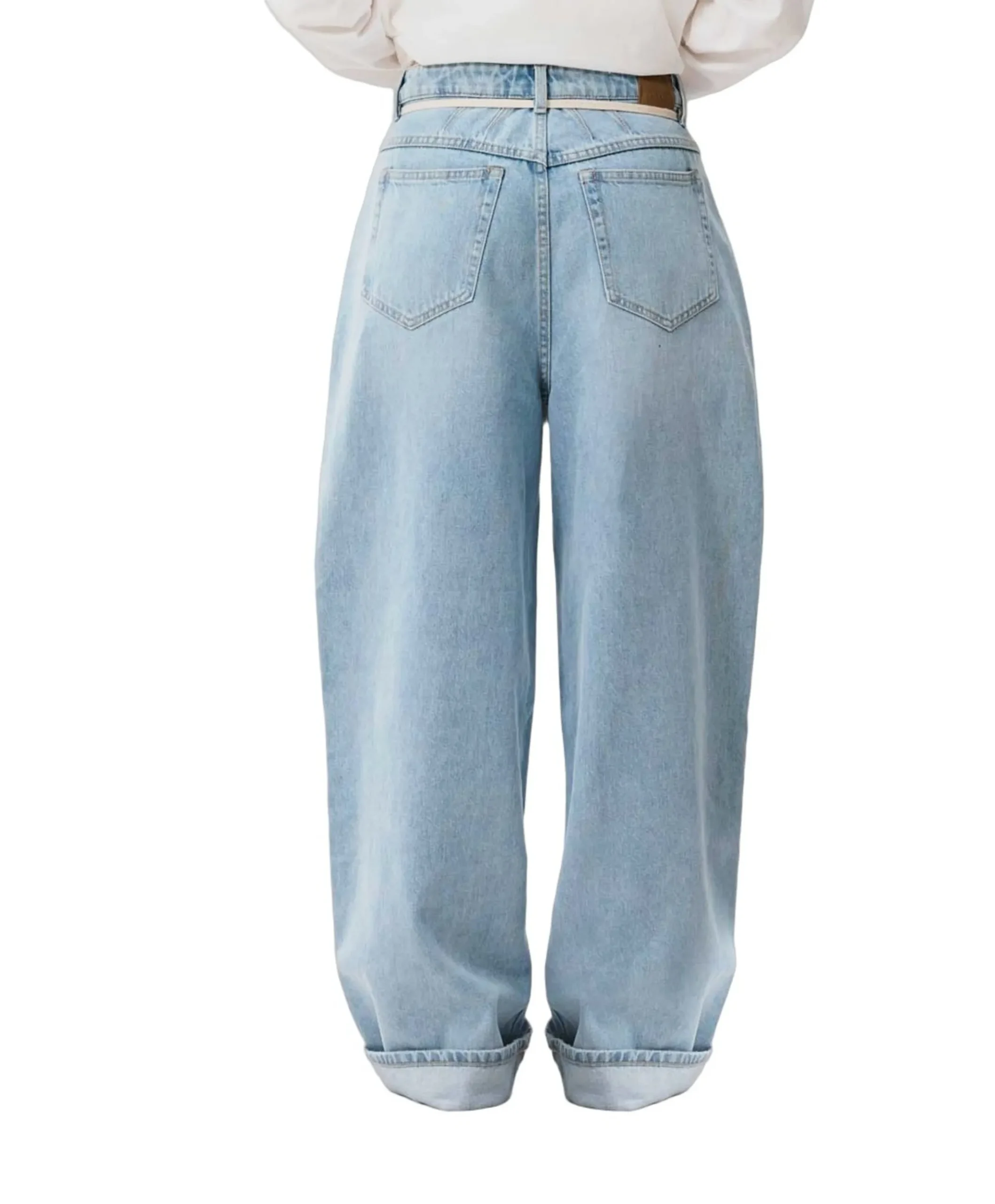 Baggy fit dames jeans blauw
