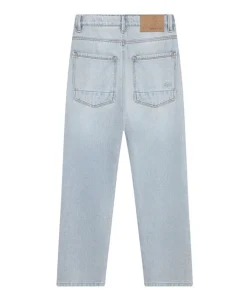 Baggy Straight Fit jongens jeans blauw