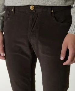 Bard Slim 5 pkt heren broek bruin