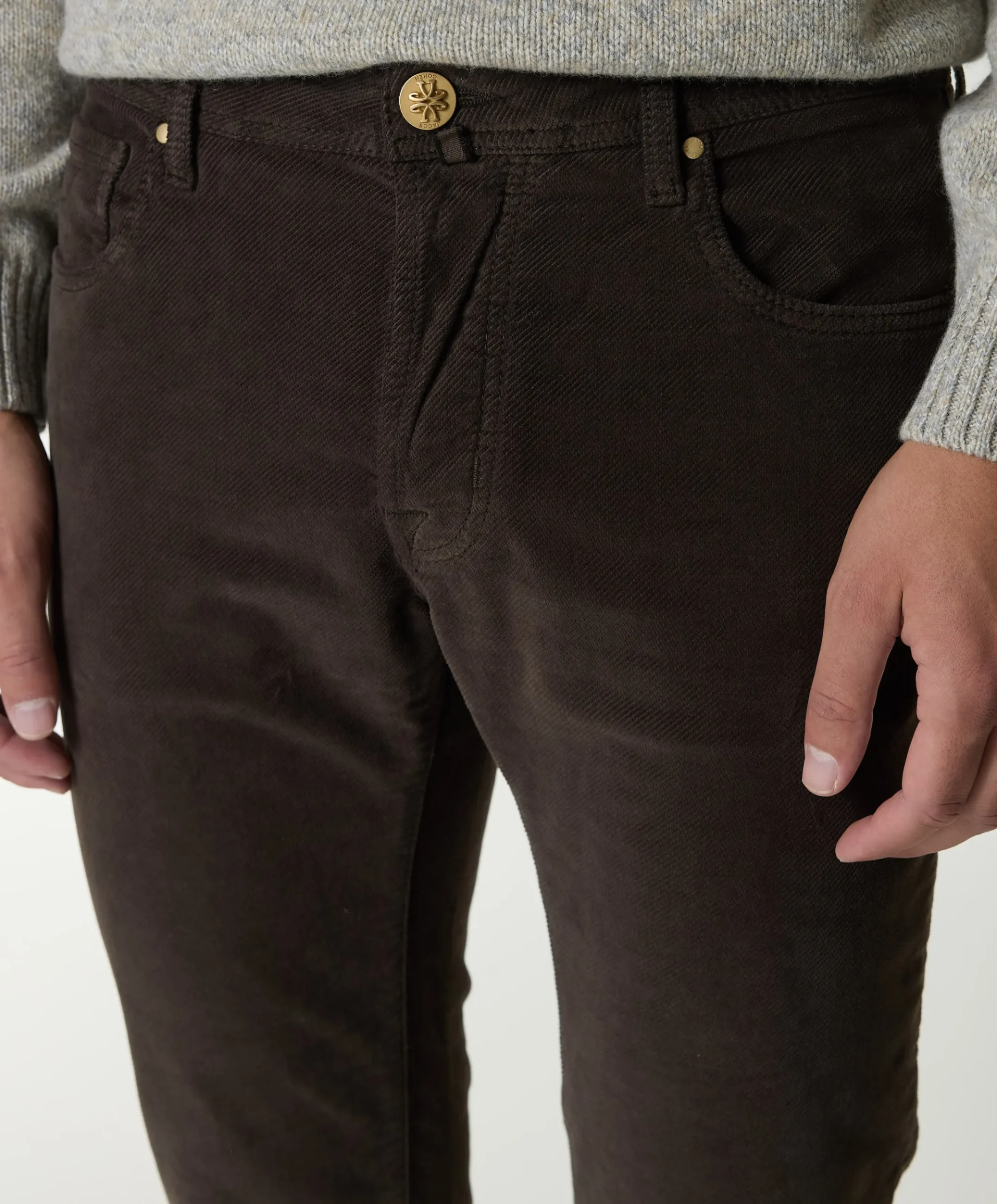 Bard Slim 5 pkt heren broek bruin
