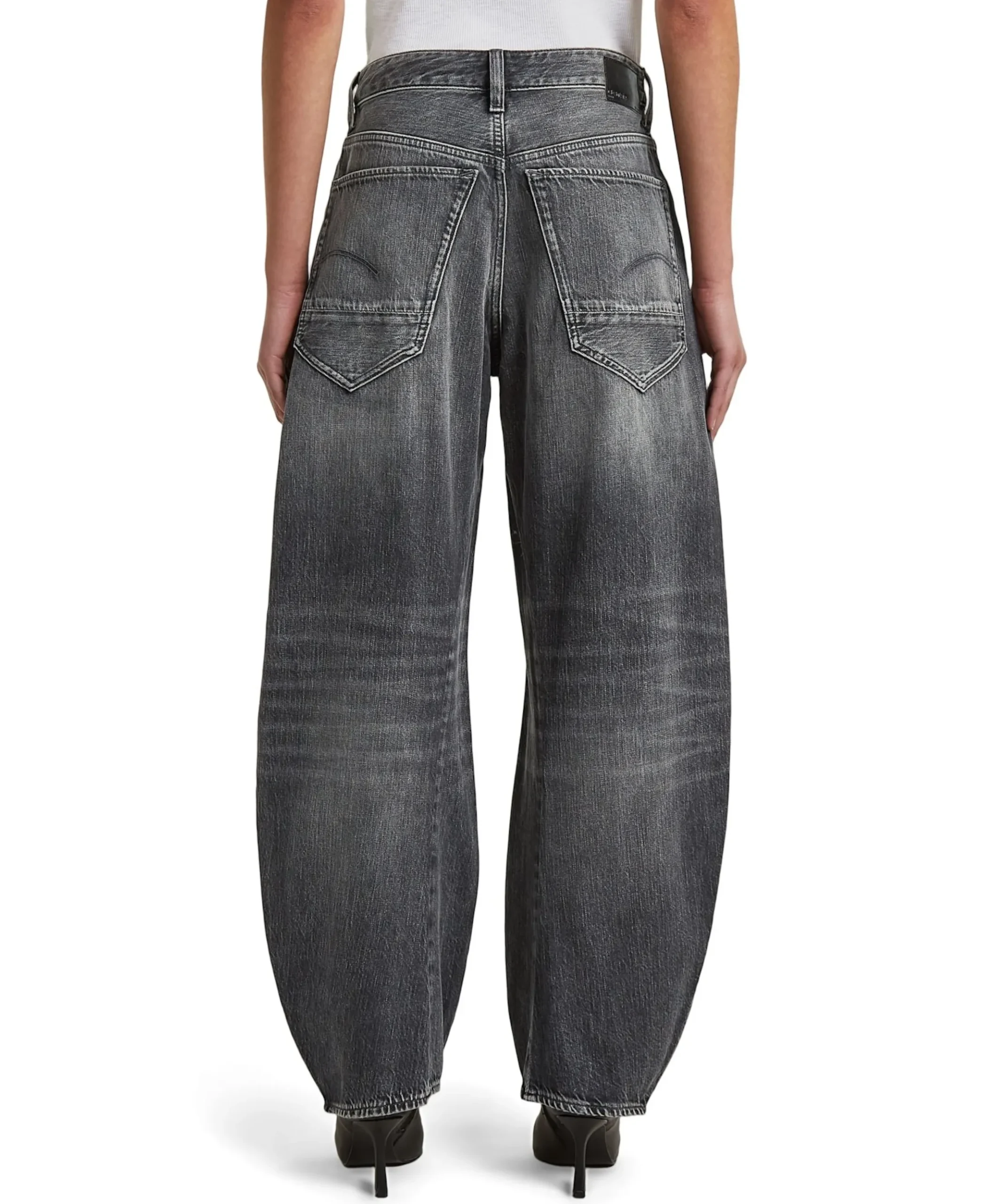 Barrel 3D Loose Wmn dames jeans grijs