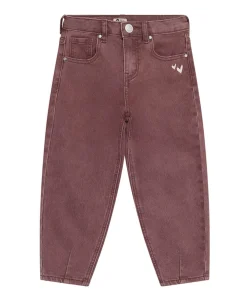 Barrel Fit Washed meisjes jeans paars
