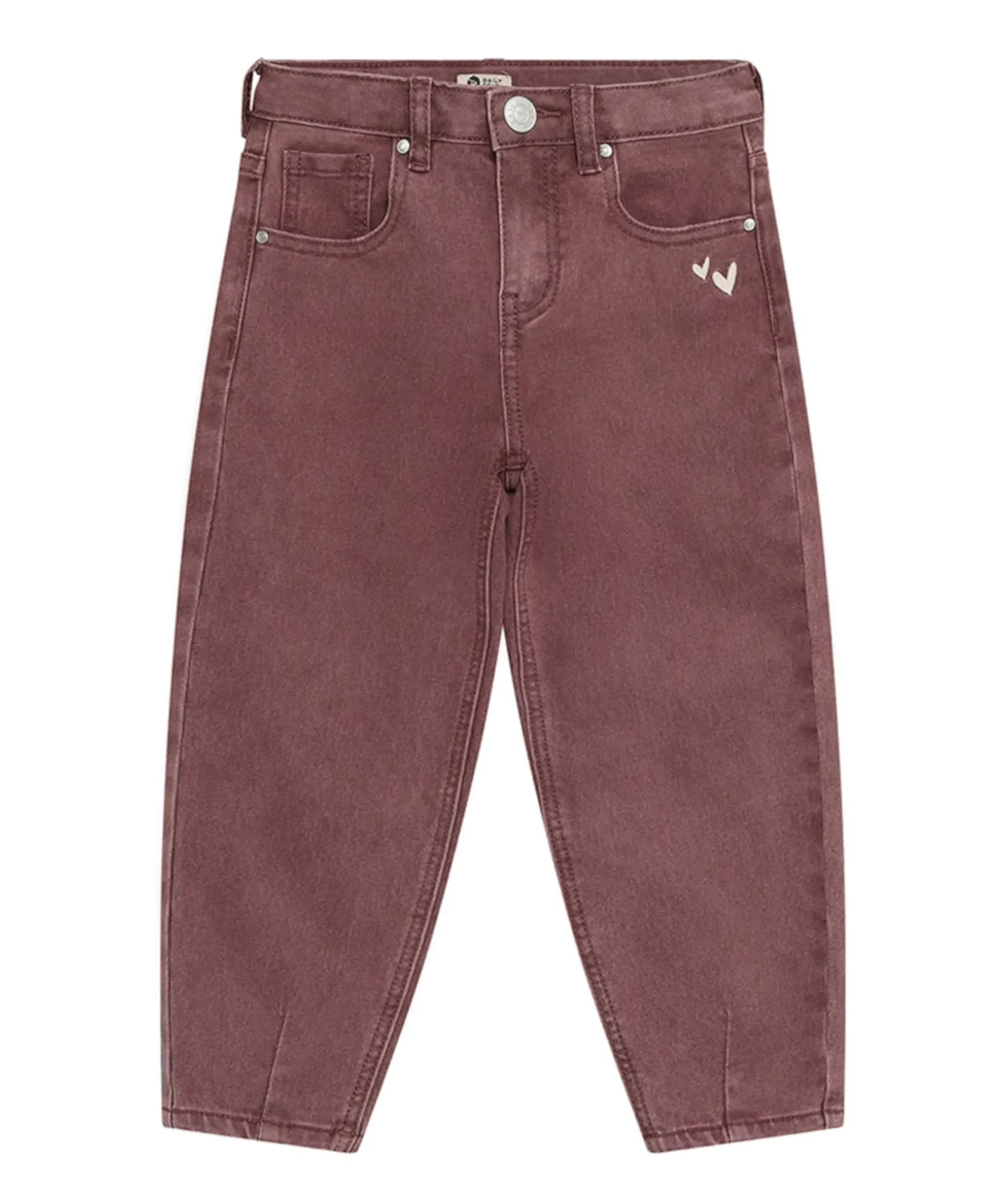 Barrel Fit Washed meisjes jeans paars