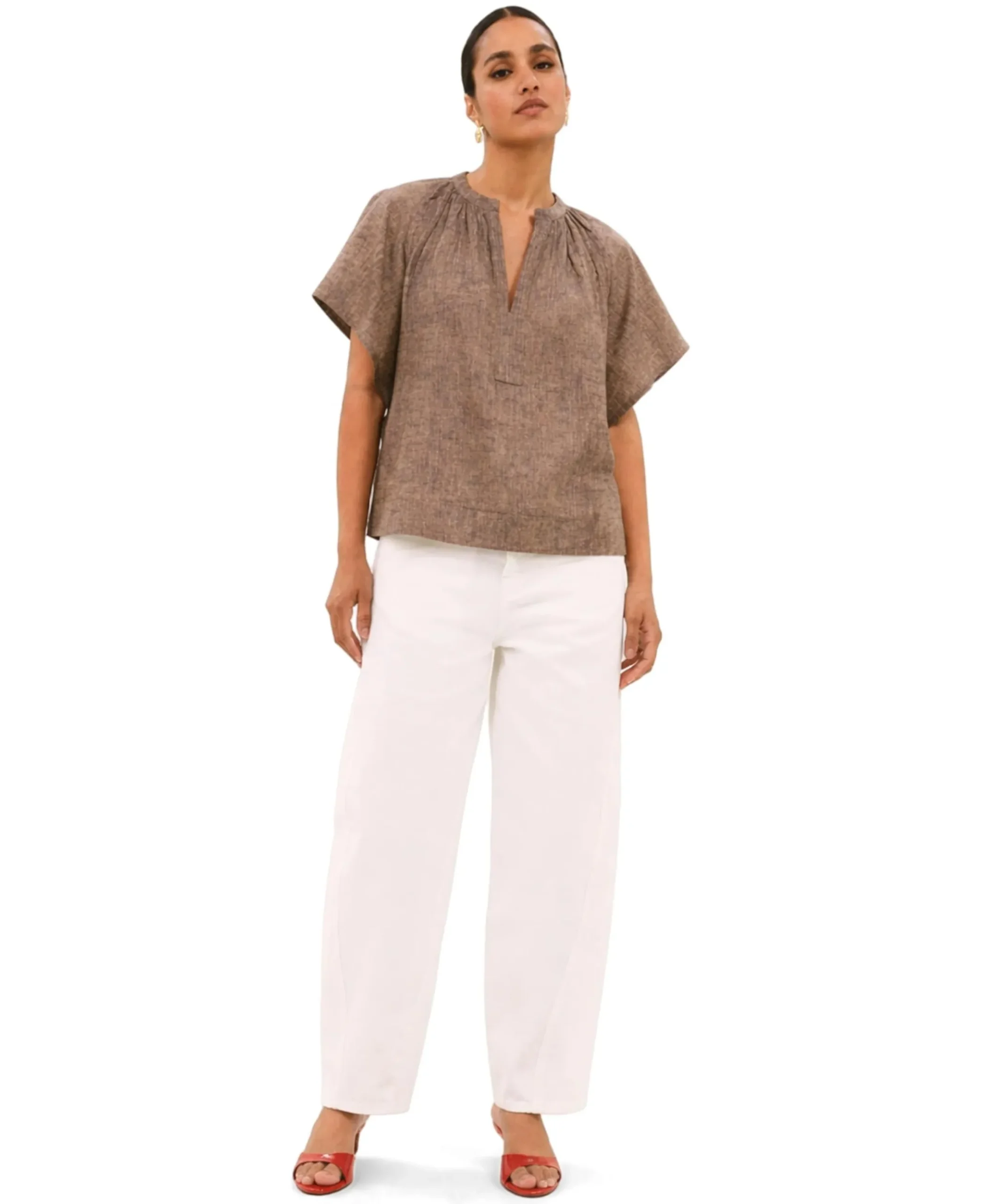 begum white jeans dames jeans wit