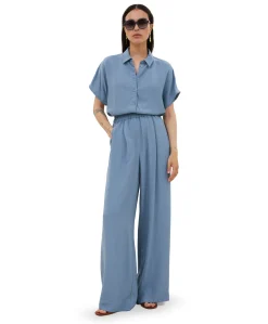 benji viscose pants dames broek blauw