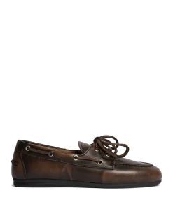 Boat Loafer Brushed dames mocassins bruin