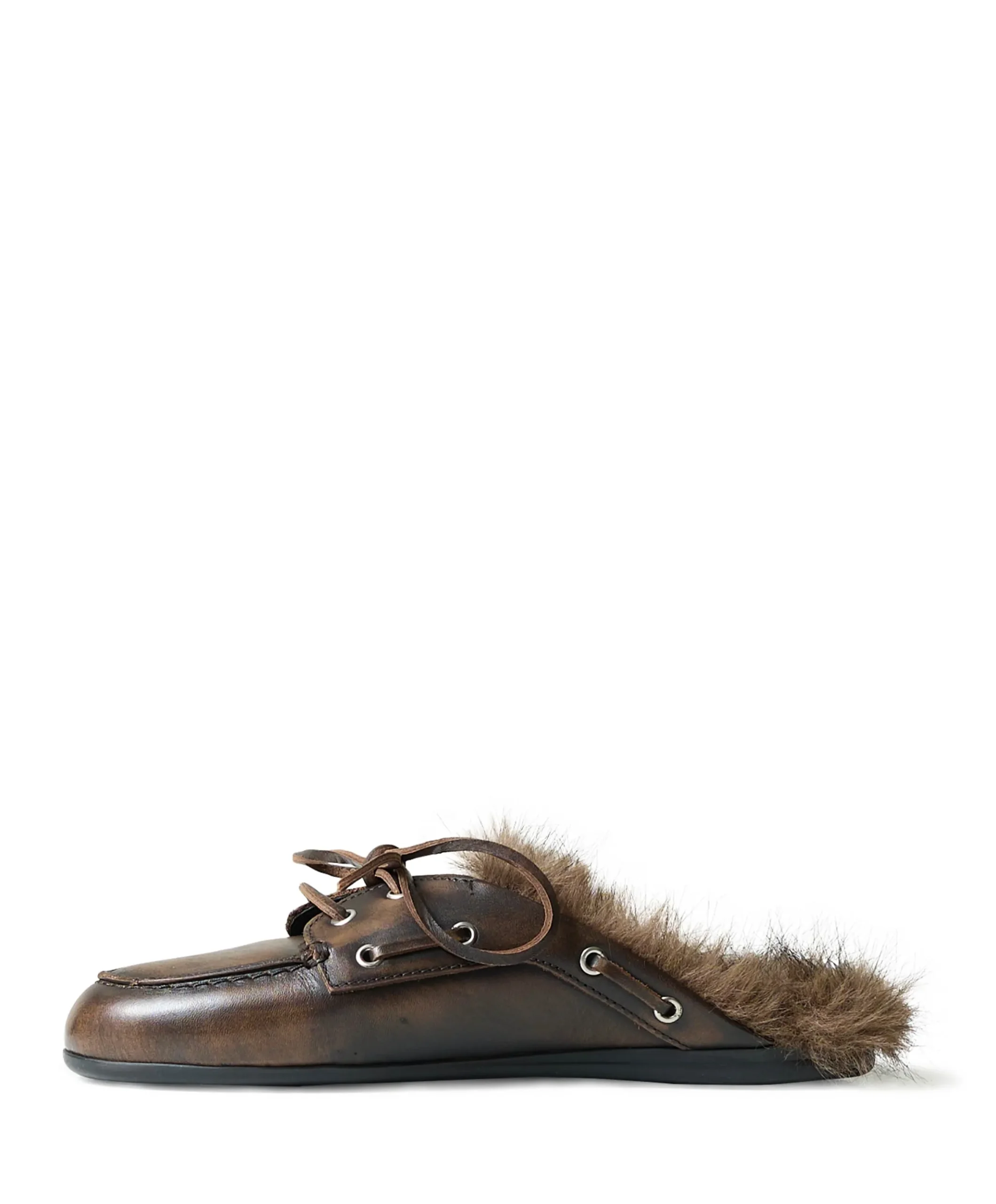 Boat Loafer Mule dames clogs bruin