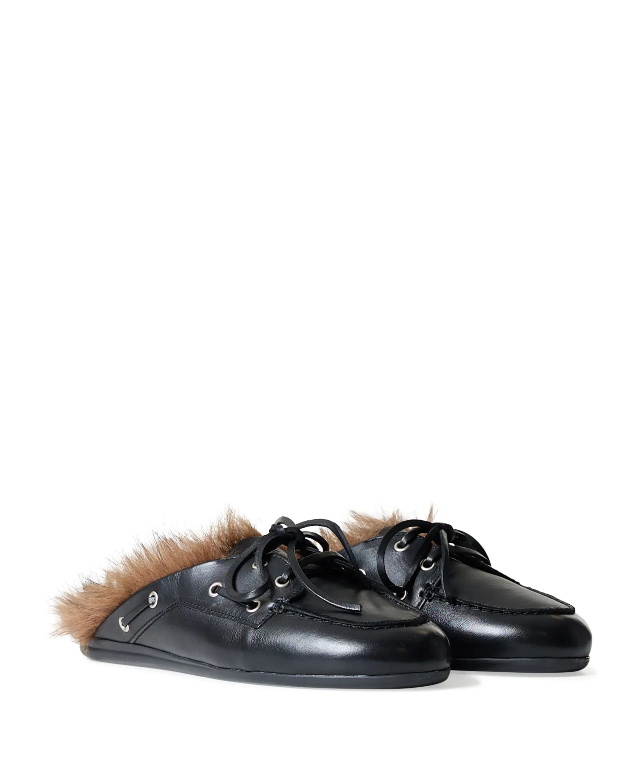 Boat Loafer Mule dames clogs zwart