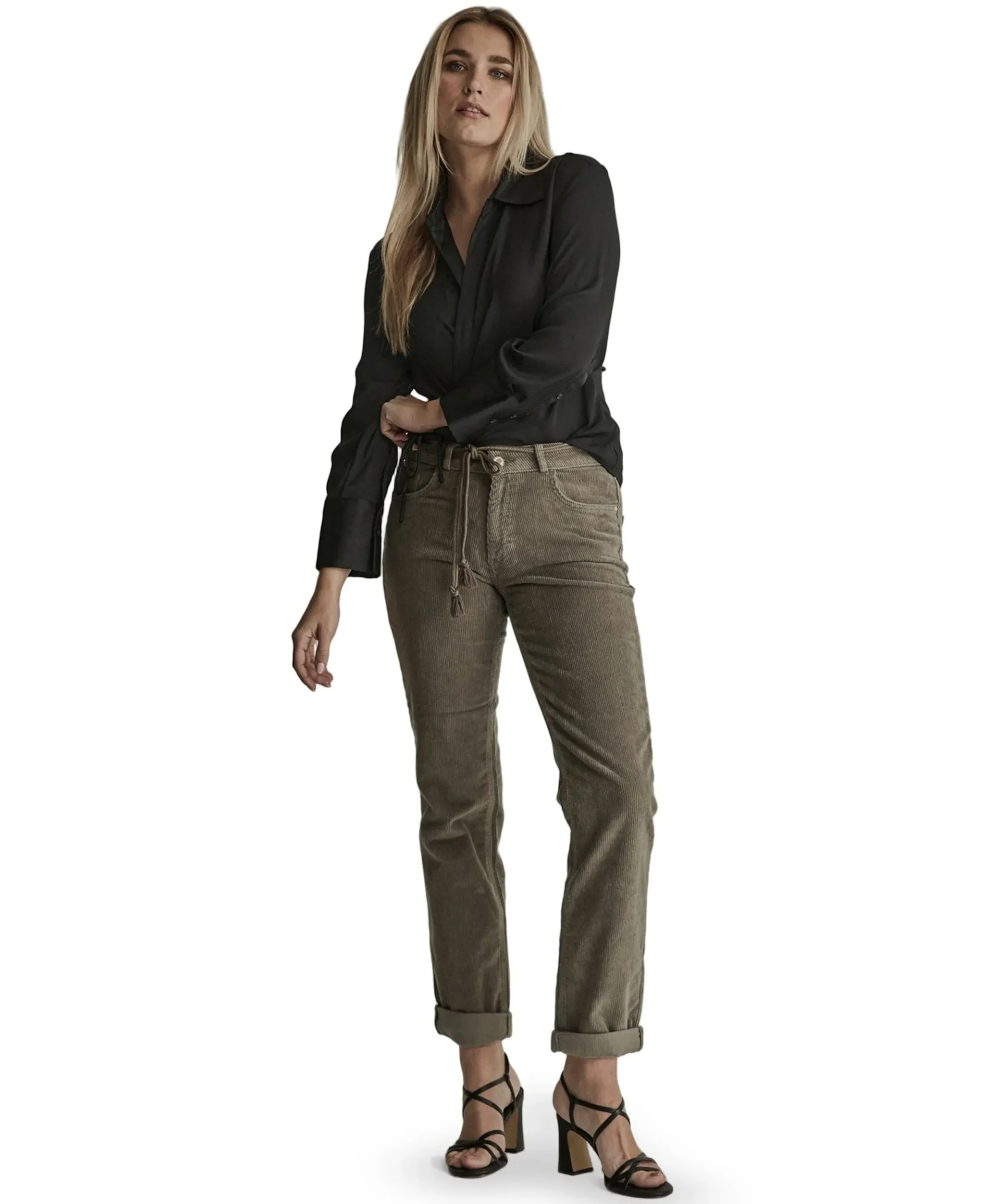 Bobby - Vintage Corduroy - 001 - Bl dames broek groen