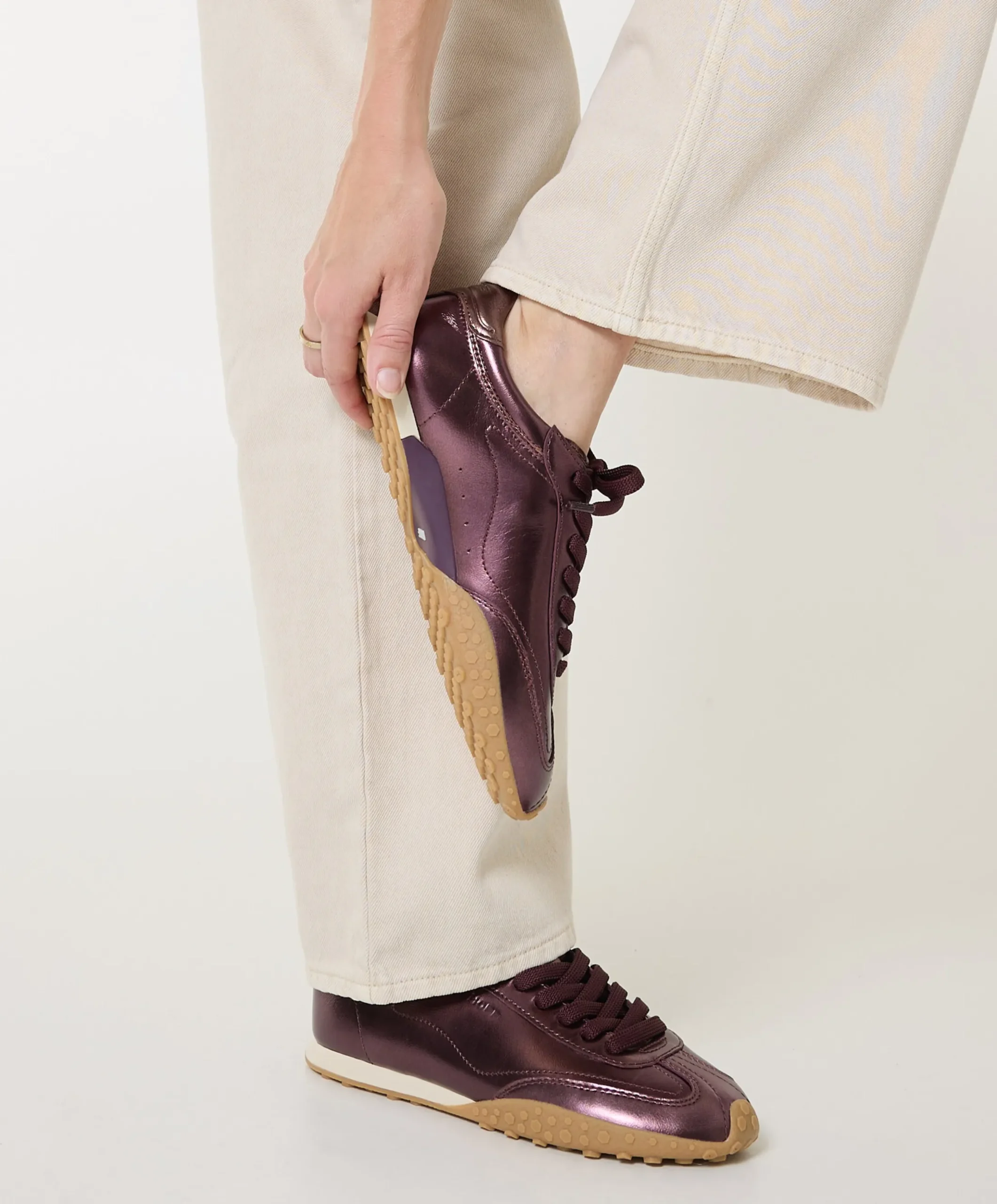 BRIDGE METALLICS dames sneakers bordeaux