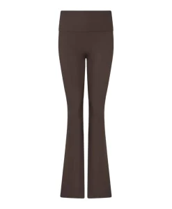 Bruna Flared Legging dames trainingsbroek bruin