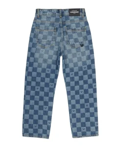 Cadore check jongens jeans blauw