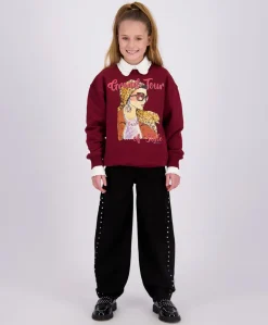 Camilla Stud meisjes jeans zwart