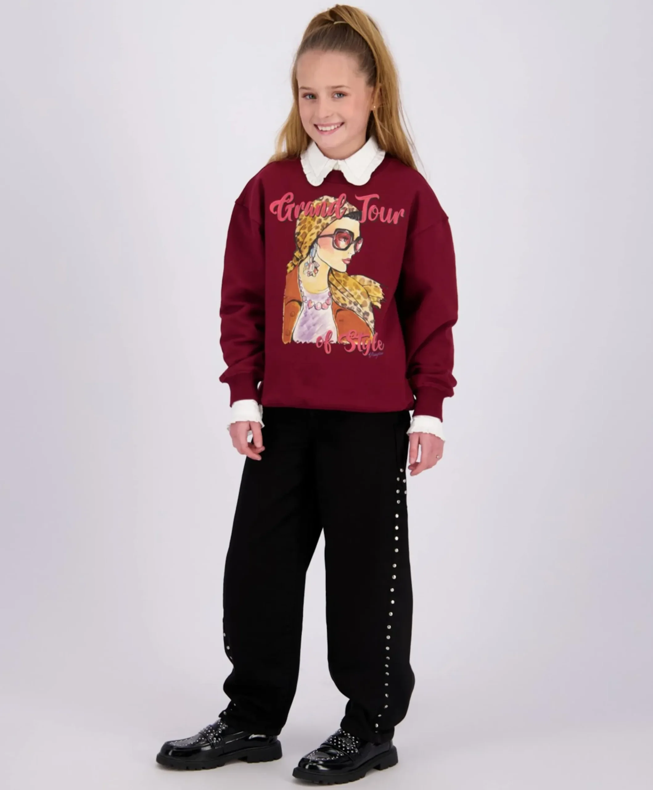 Camilla Stud meisjes jeans zwart