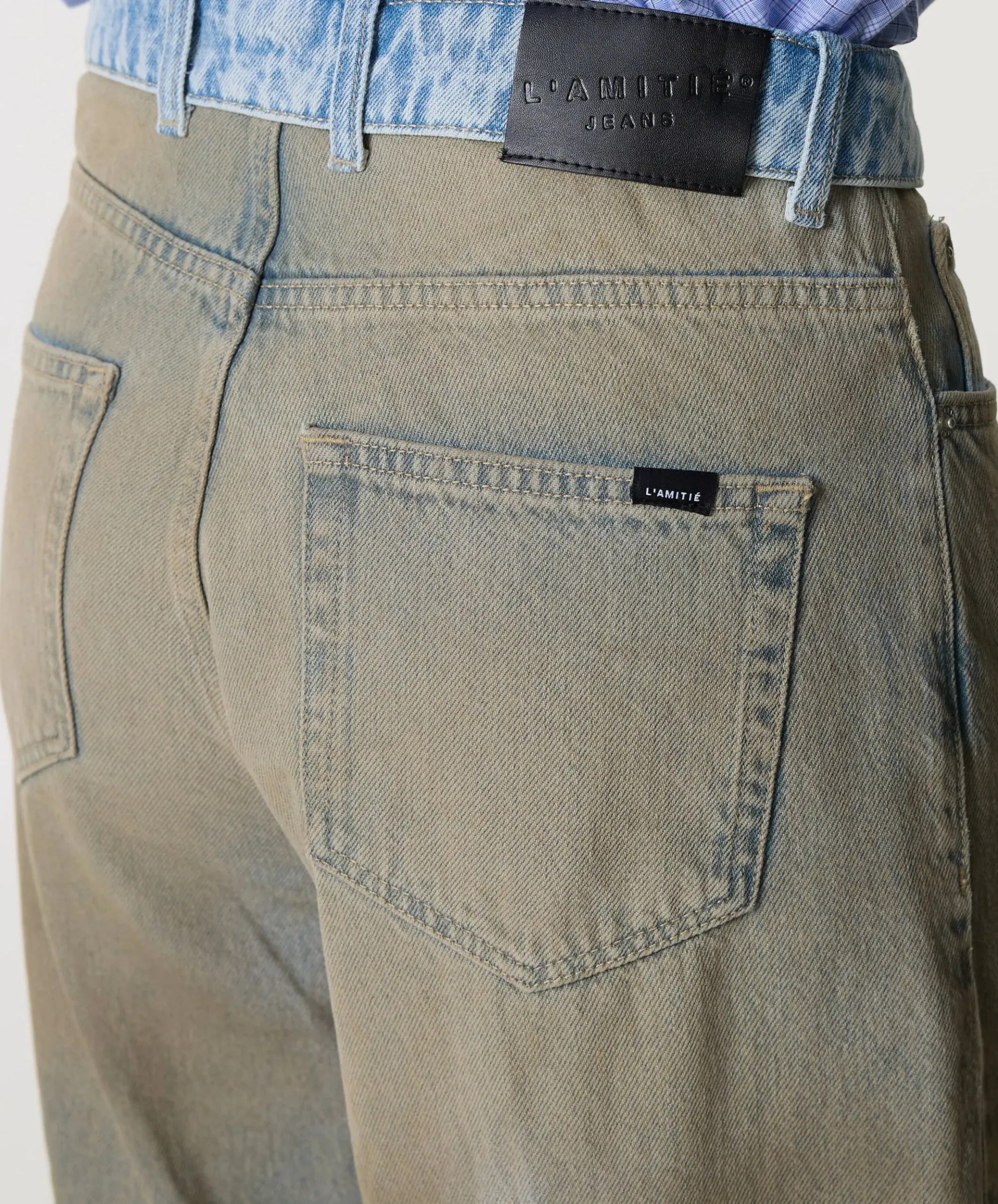 Celeste Patch Vintage Tall Jeans dames jeans beige