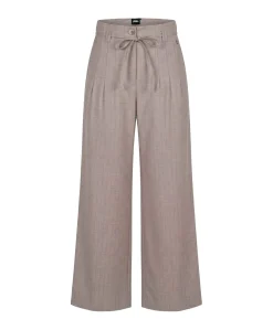 Chalk stripe dames pantalon beige