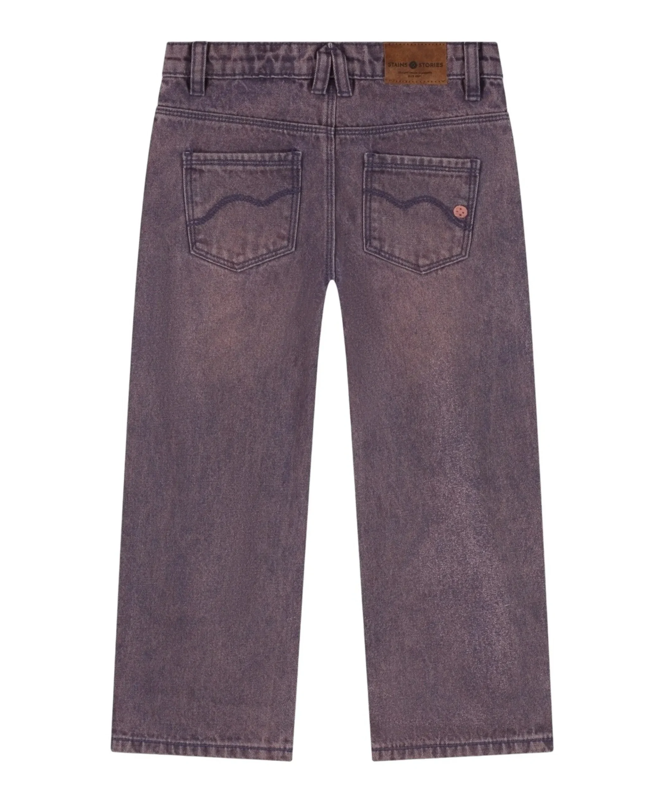 Colored Wide Denim meisjes jeans paars