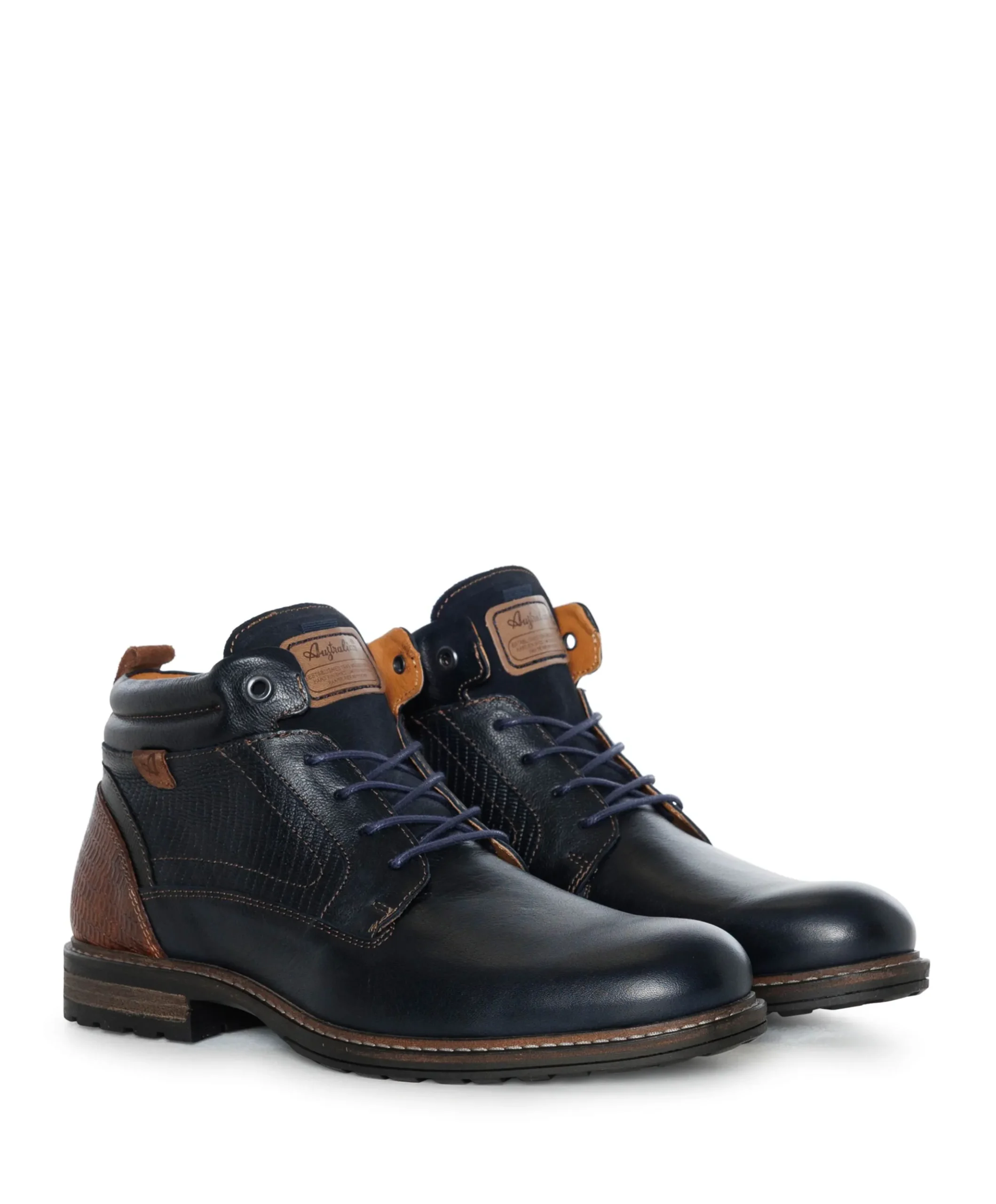 Conley heren veterboots blauw