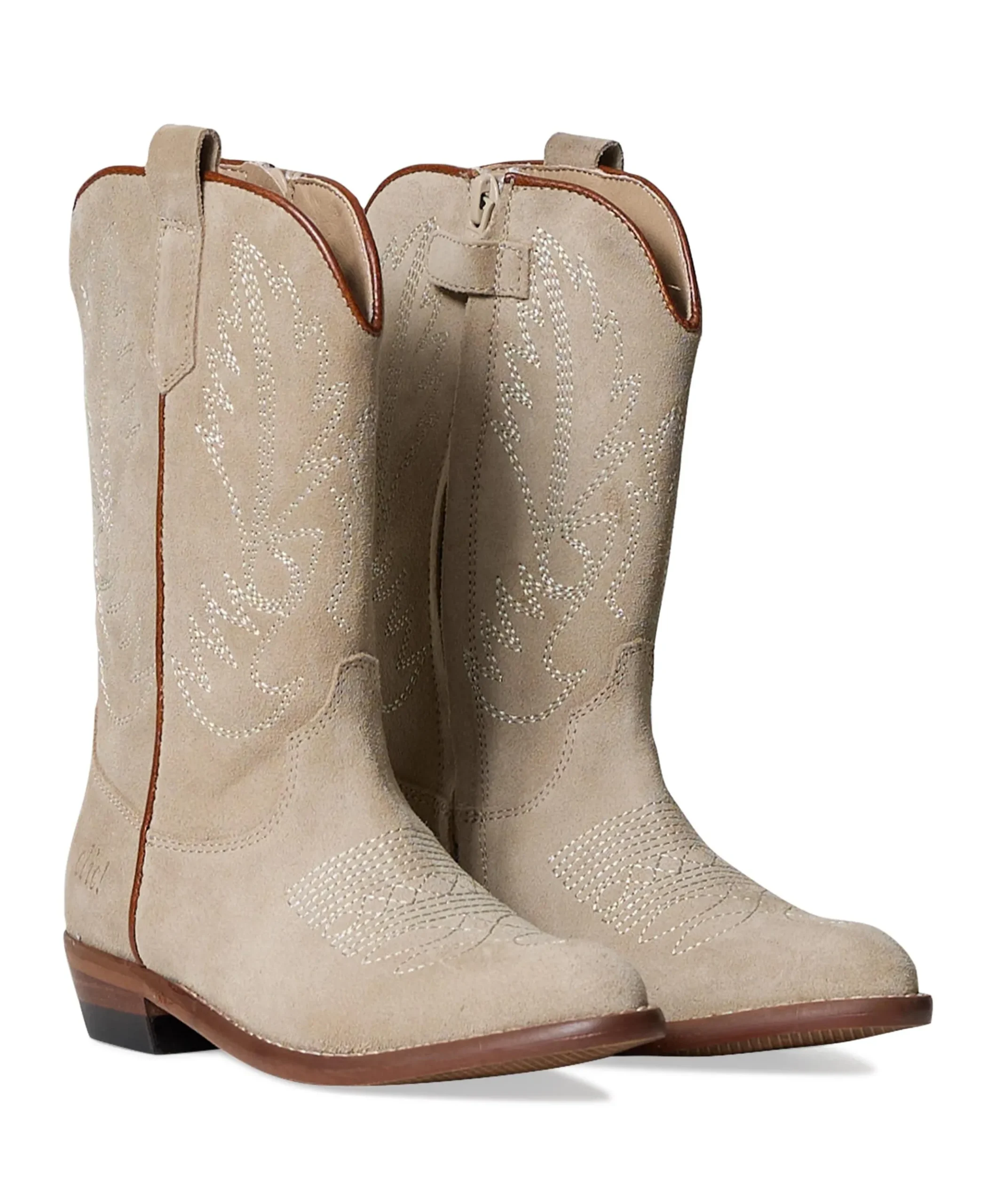 Country cuero meisjes laarzen beige