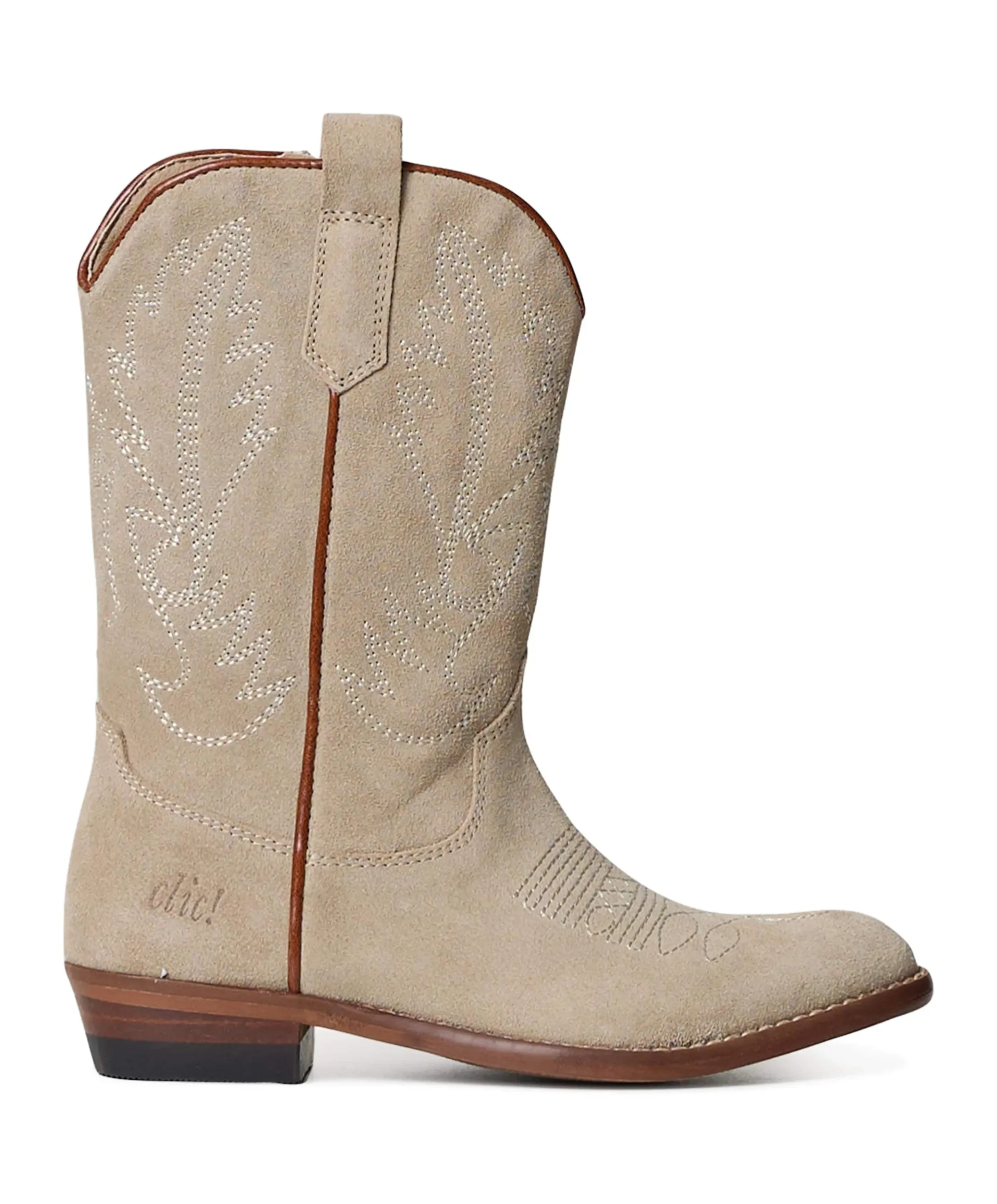 Country cuero meisjes laarzen beige