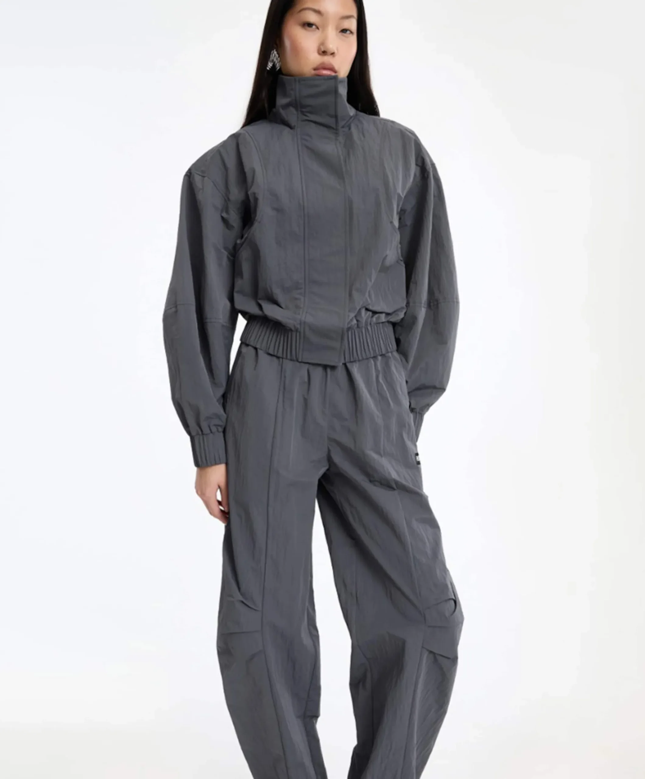 CRISPY TRACK PANTS dames broek grijs