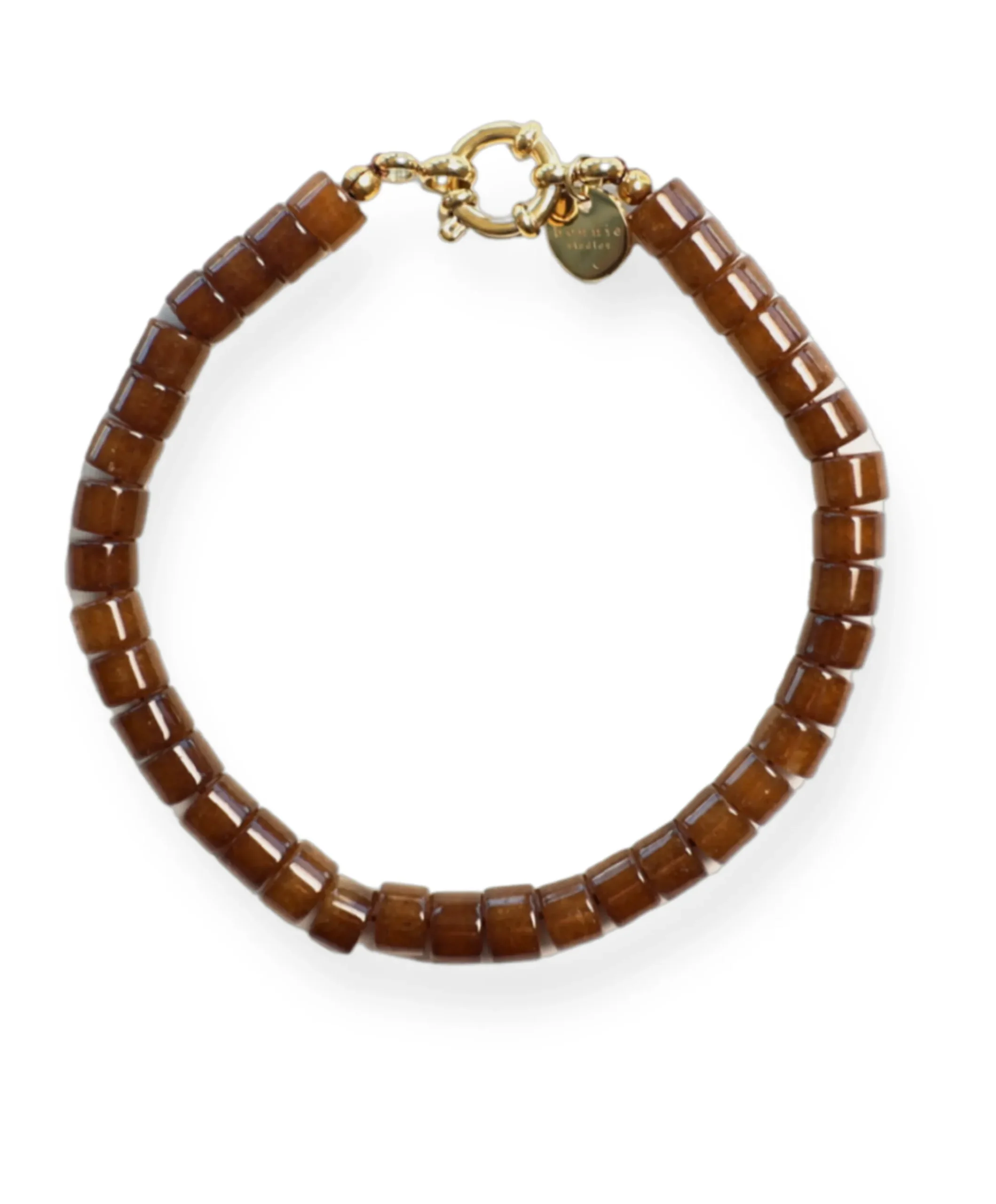 Dames armband bruin