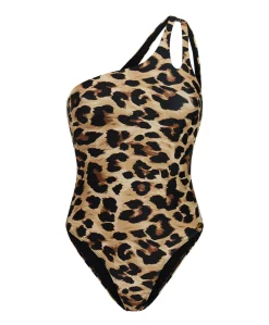 Dames badpak bruin
