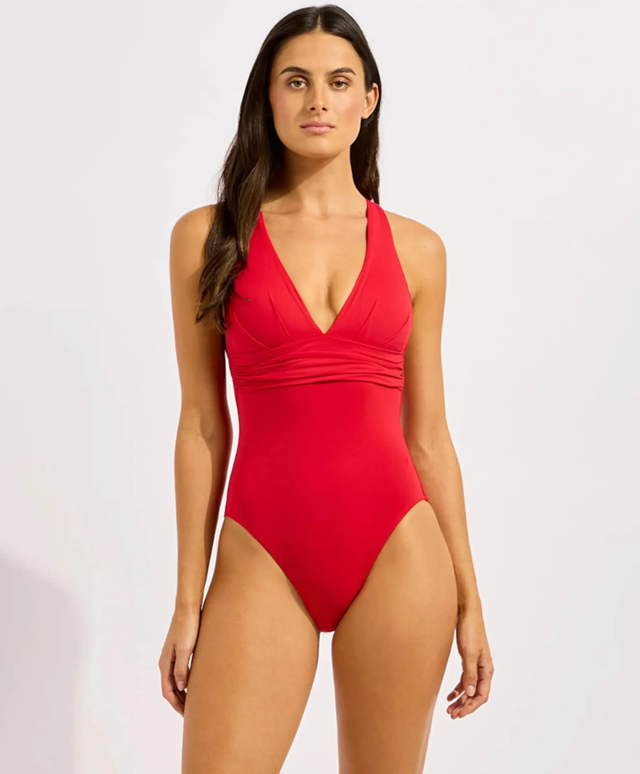 Dames badpak rood