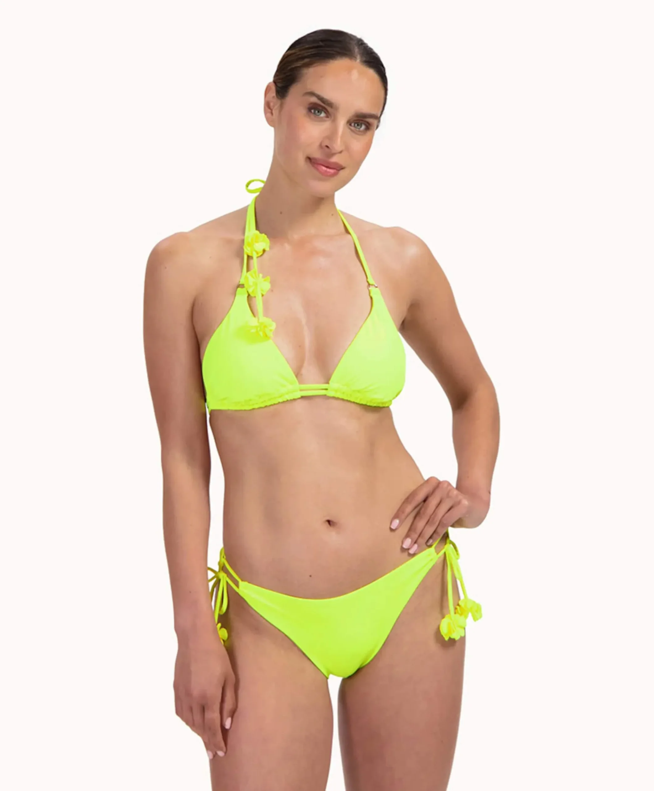 Dames bikinitop geel