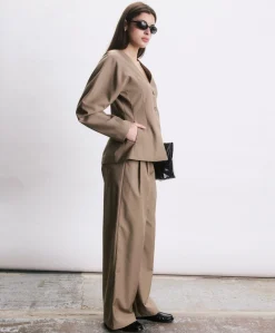 Dames blazer beige