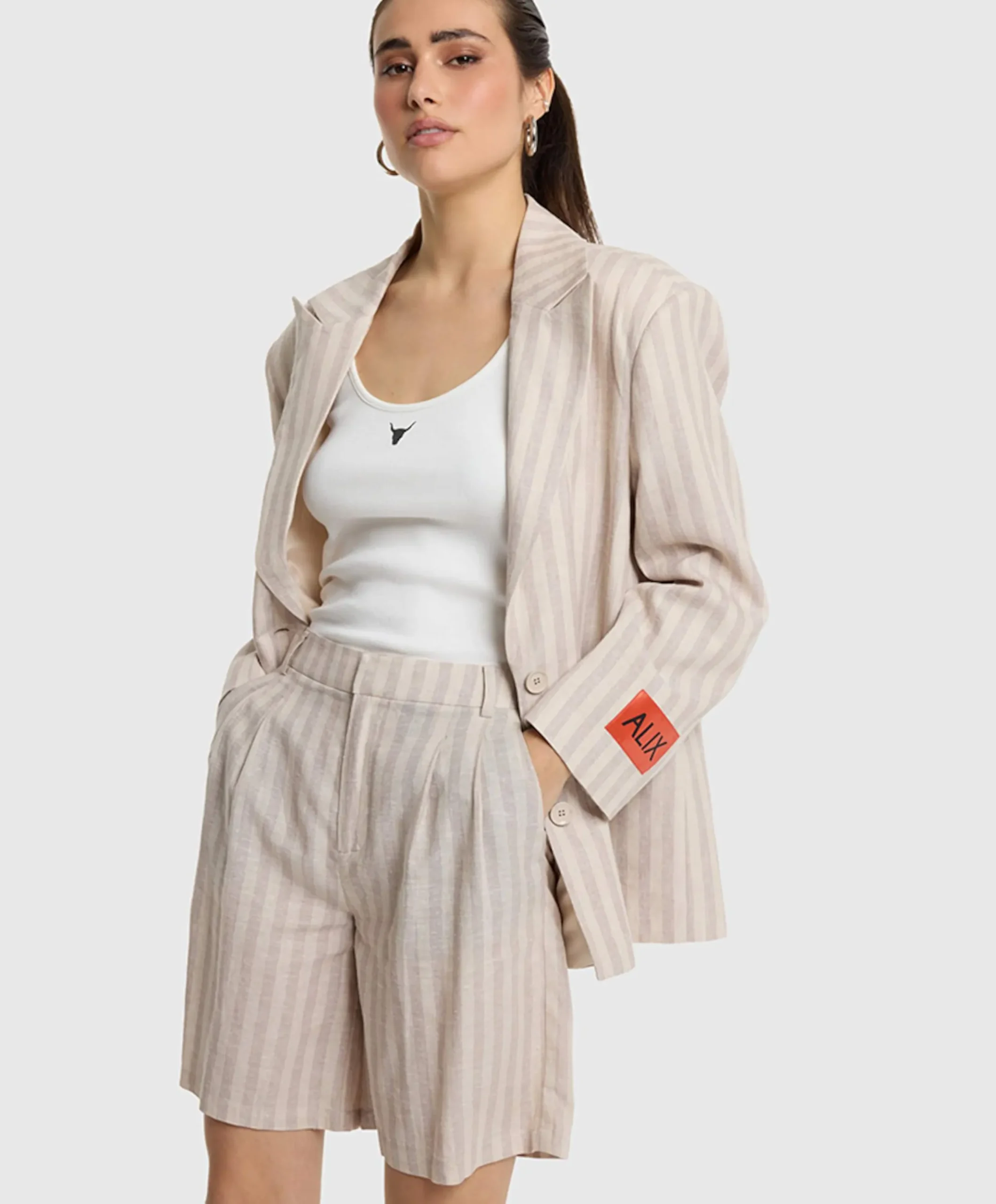Dames blazer beige