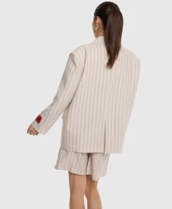 Dames blazer beige