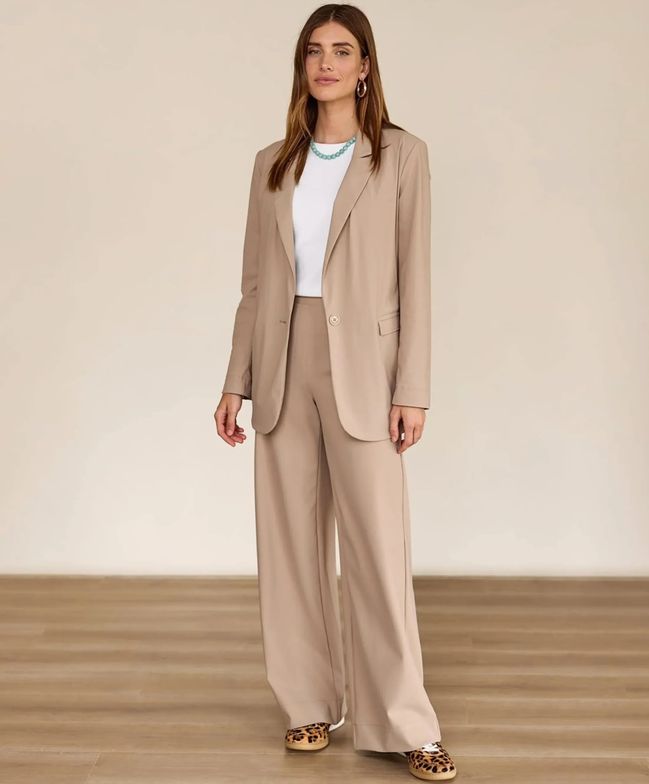 Dames blazer beige