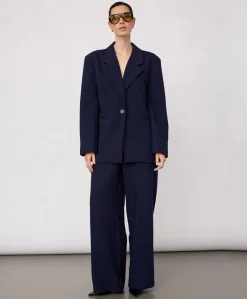 Dames blazer blauw