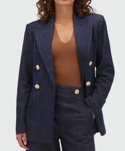 Dames blazer blauw