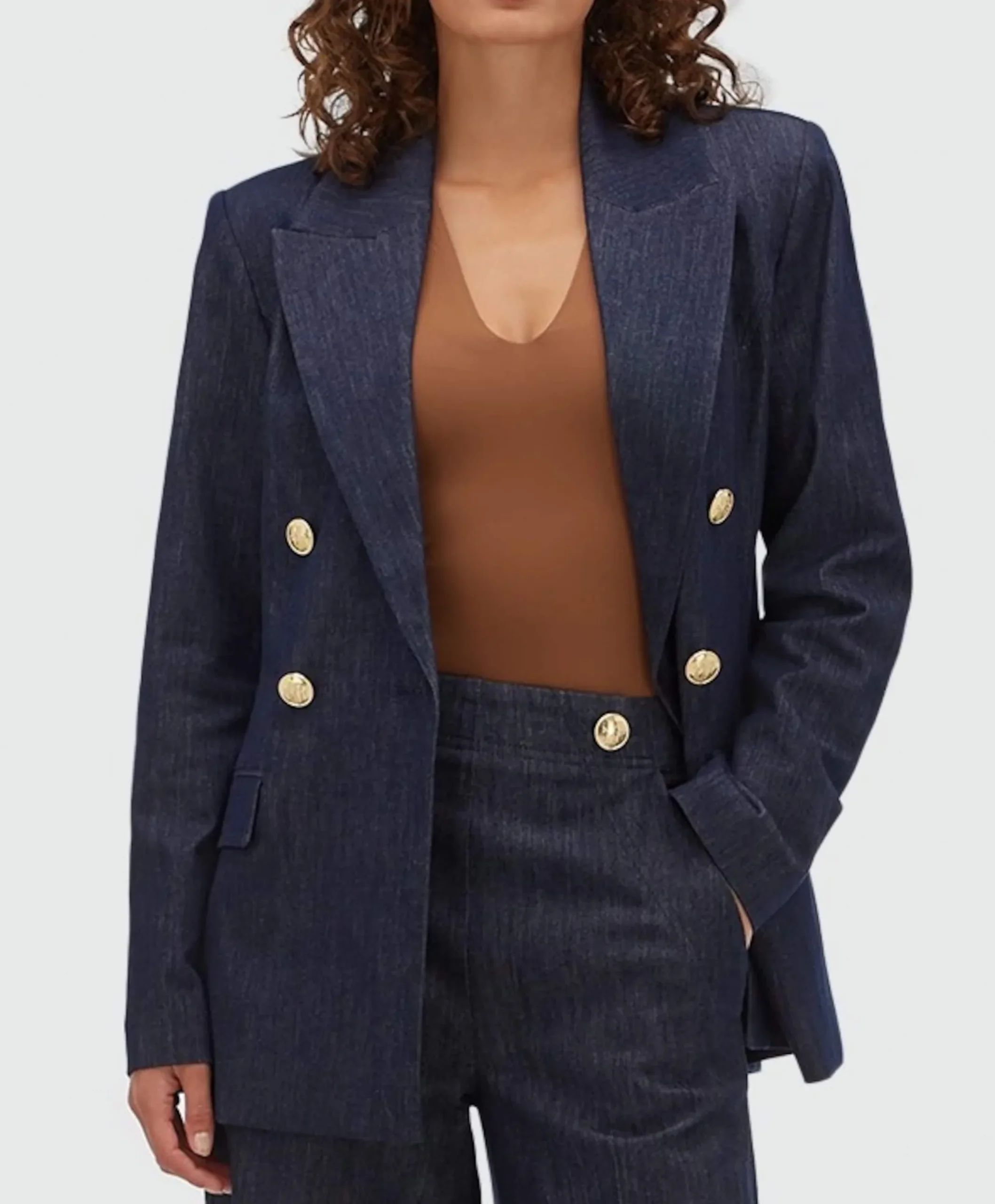 Dames blazer blauw