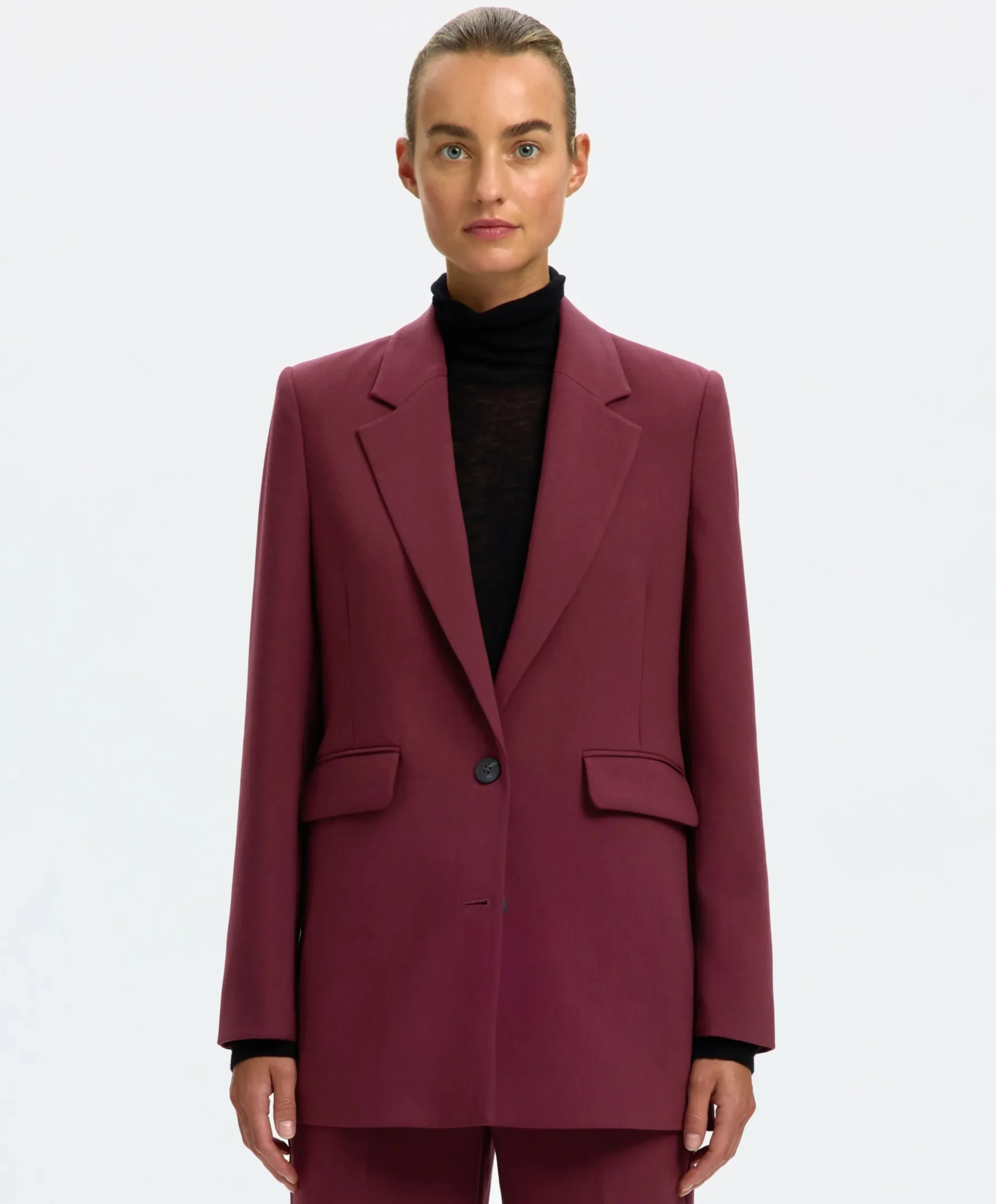 Dames blazer bordeaux