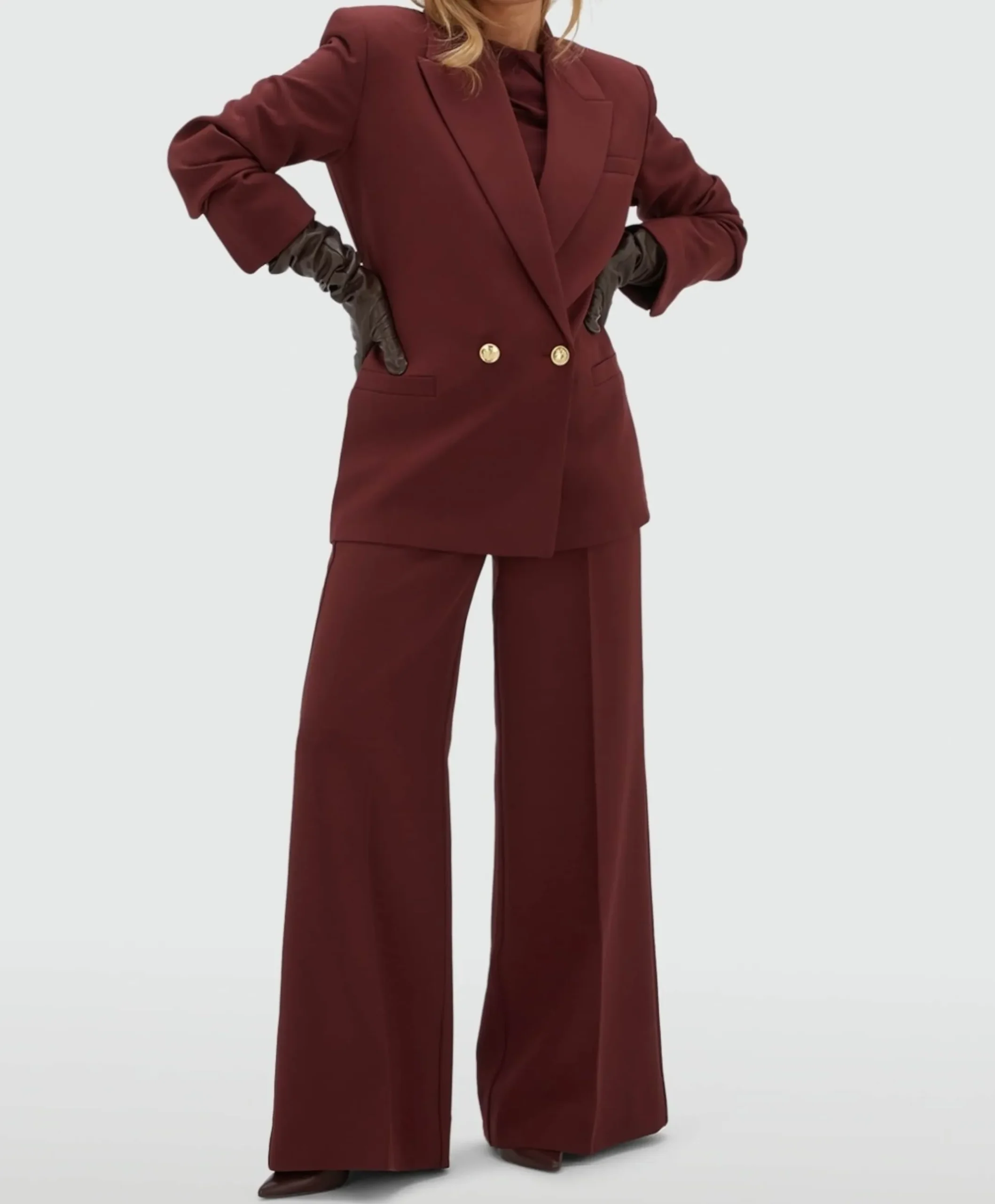 Dames blazer bordeaux