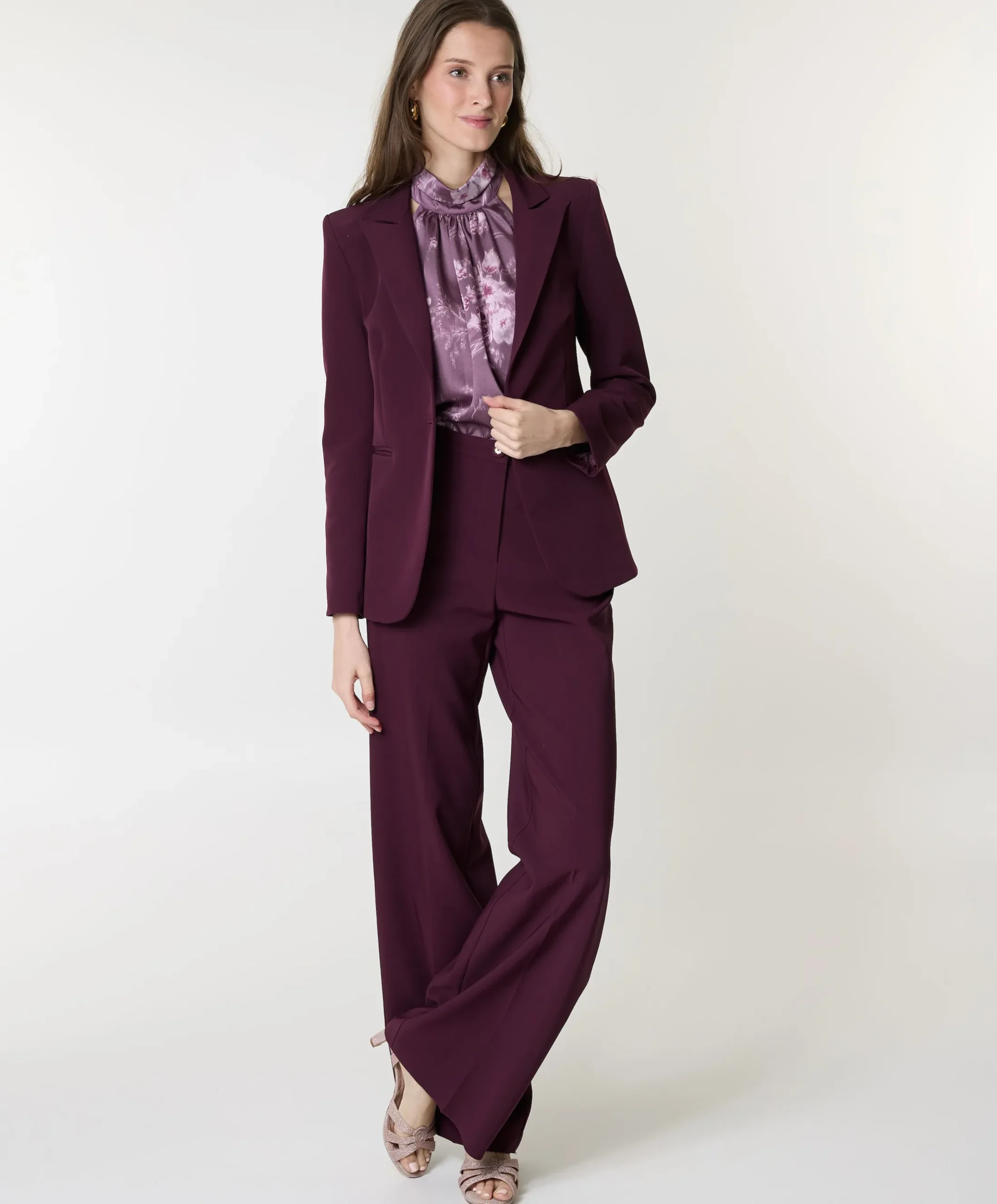 Dames blazer bordeaux