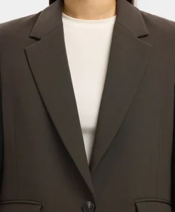 Dames blazer bruin