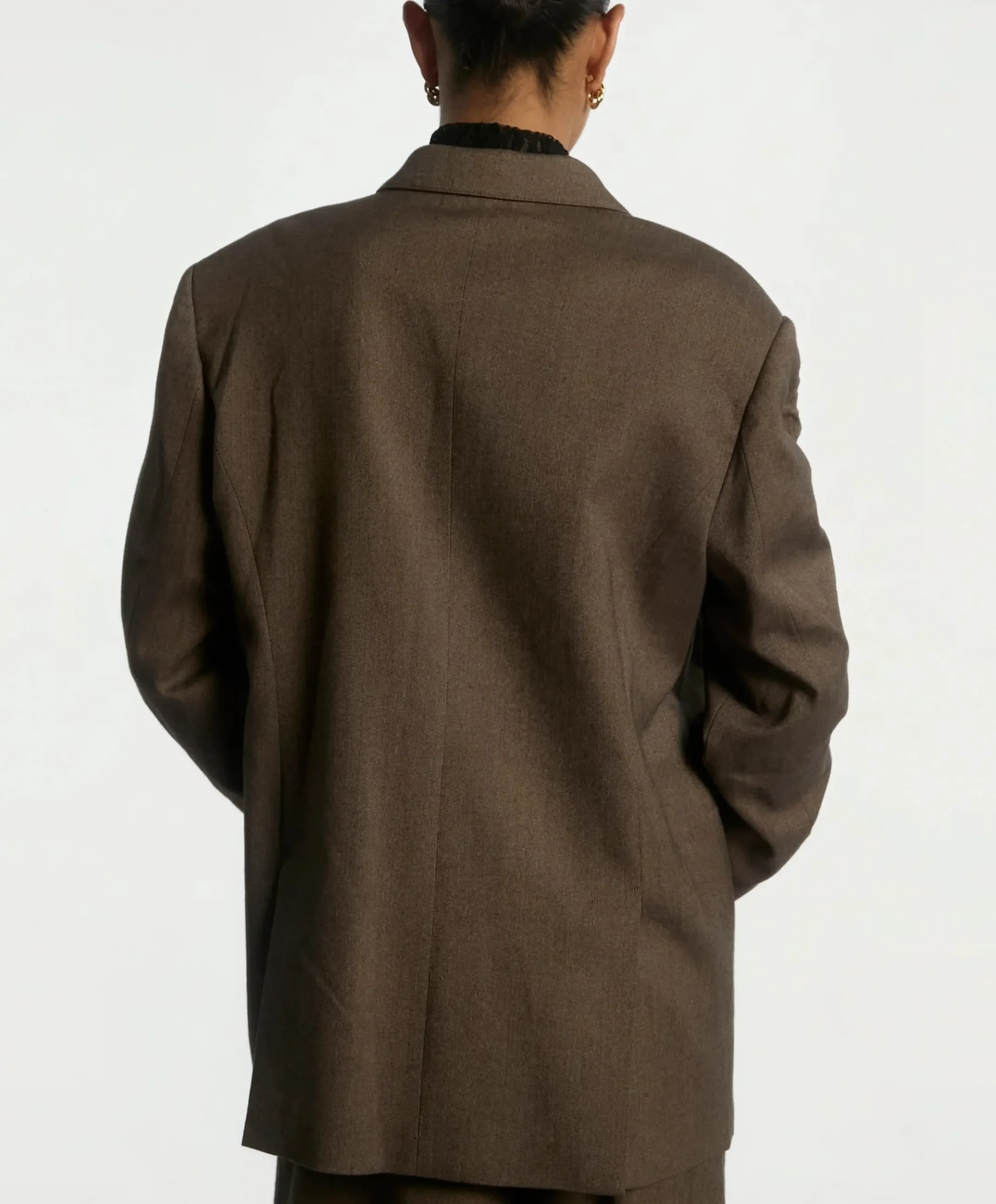 Dames blazer bruin